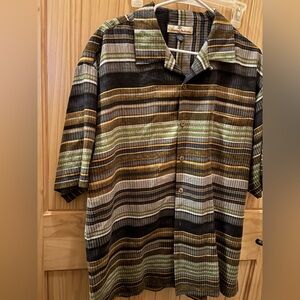 Tommy bahama silk blend Striped Button-Up Shirt size large